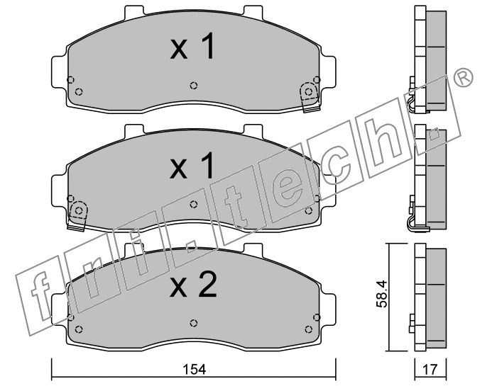 KIT PASTIGLIE FRENO FRI-TECH 382.0 Kia Pregio 2,7D (97>00)