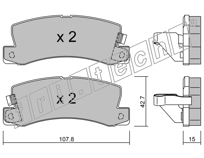 KIT PASTIGLIE FRENO FRI-TECH 164.1 (P) Toyota Celica 4Wd (>90)