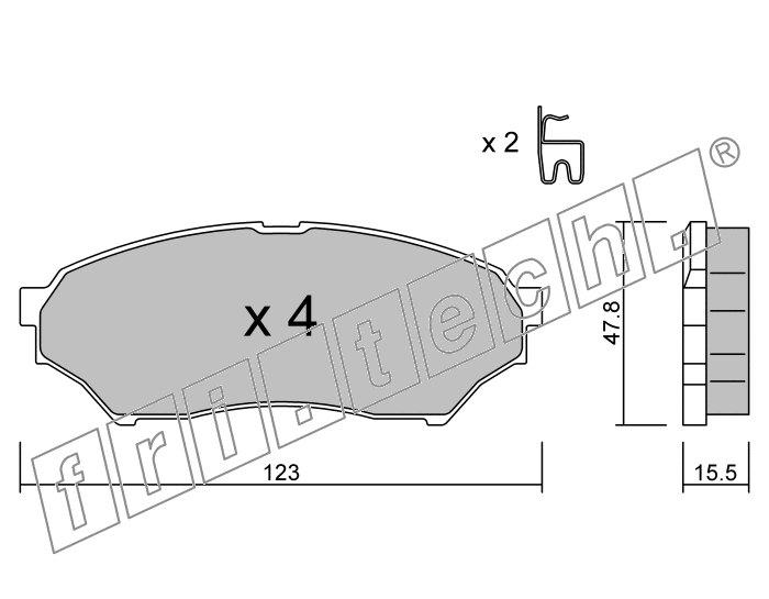 KIT PASTIGLIE FRENO FRI-TECH 412.0 Mitsubishi Pajero Pinin Tt (99>)
