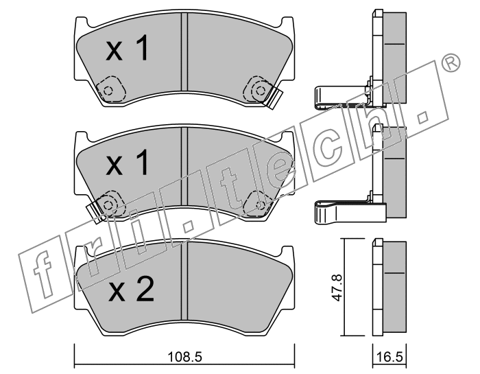 KIT PASTIGLIE FRENO FRI-TECH 286.0 Nissan Almera (95>97)(Sum)