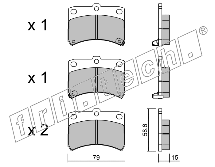 KIT PASTIGLIE FRENO FRI-TECH 475.0 Daihatsu Cuore Vi 1,0I (98>)