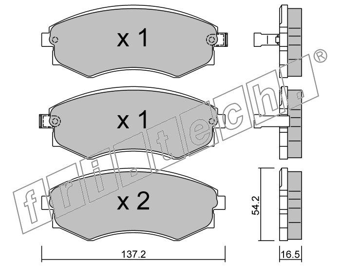 KIT PASTIGLIE FRENO FRI-TECH 534.0 Ssangyong Rexton Tt (02>)