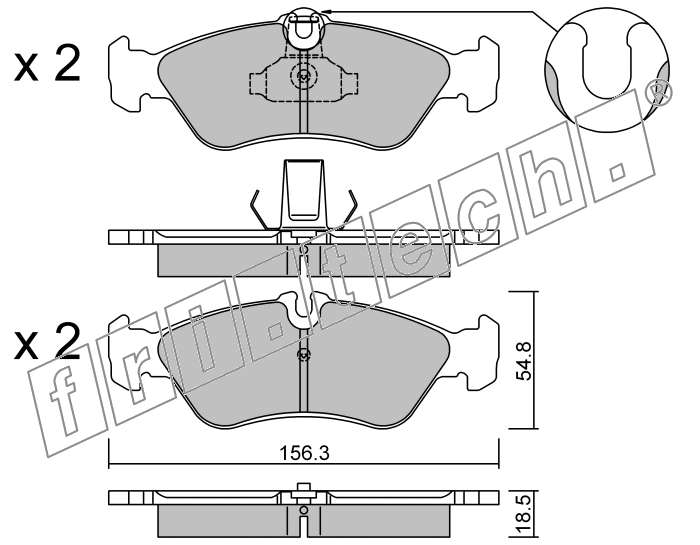 KIT PASTIGLIE FRENO FRI-TECH 320.0 Mercedes Sprinter 310(95>00)(Ate)