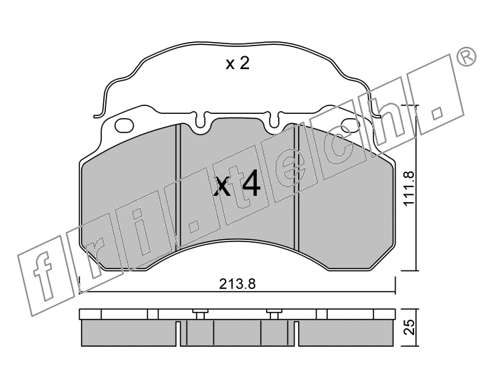 KIT PASTIGLIE FRENO FRI-TECH 604.0 Renault Midlum (00>01)(Mer)