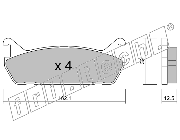 KIT PASTIGLIE FRENO FRI-TECH 399.0 (P) Mazda 323(>94)-Suzuki Bal(>00)