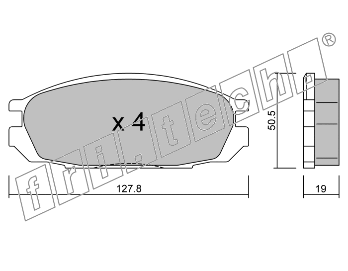 KIT PASTIGLIE FRENO FRI-TECH 424.0 (P) Nissan Patrol Gr I 2,8d(88>97)