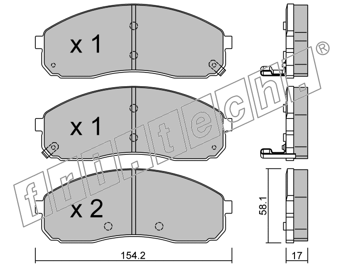 KIT PASTIGLIE FRENO FRI-TECH 647.0 Kia Carnival II (04>)