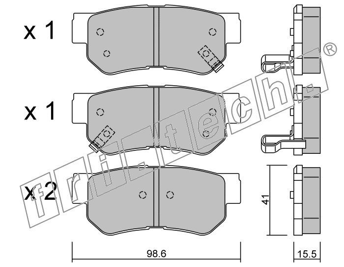 KIT PASTIGLIE FRENO FRI-TECH 374.0 (P) Hyundai Santa Fe Tt (01>)