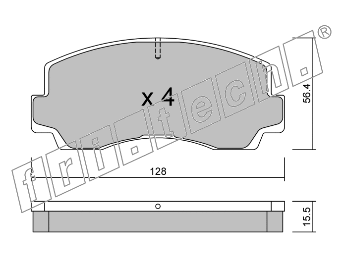 KIT PASTIGLIE FRENO FRI-TECH 252.0 Mazda E1300 (81>85)(Sum)