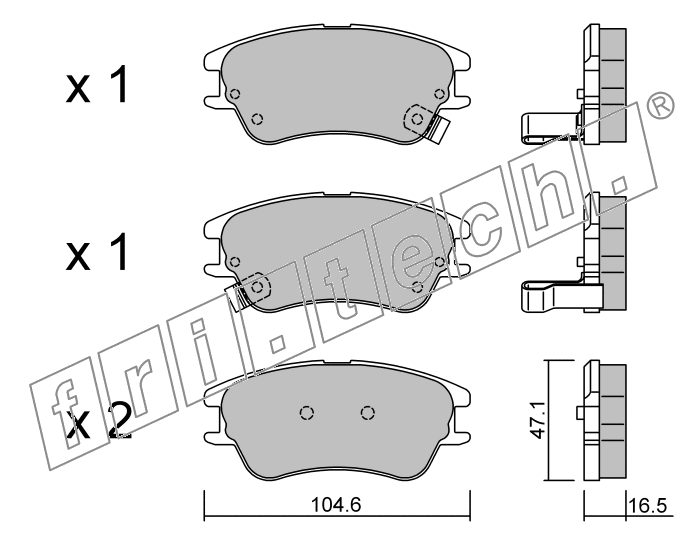 KIT PASTIGLIE FRENO FRI-TECH 518.0 Hyundai Atos (02>)