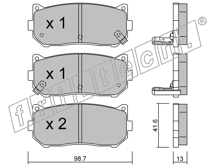 KIT PASTIGLIE FRENO FRI-TECH 381.0 (P) Kia Clarus 2,0I 16V (Abs)(96>)