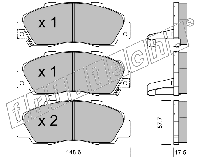 KIT PASTIGLIE FRENO FRI-TECH 307.0 Honda Cr-V 2.0I 16V (98>)(Ake)