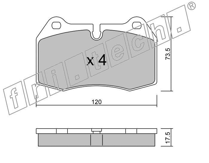 KIT PASTIGLIE FRENO FRI-TECH 661.0 Bmw Serie 7 (E38) (96>01)