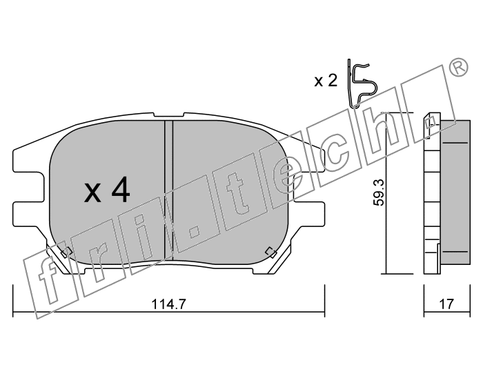 KIT PASTIGLIE FRENO FRI-TECH 633.0 Lexus (01>03)