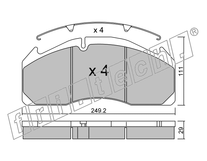 KIT PASTIGLIE FRENO FRI-TECH 609.0 Volvo FL (00>06)(Mer)