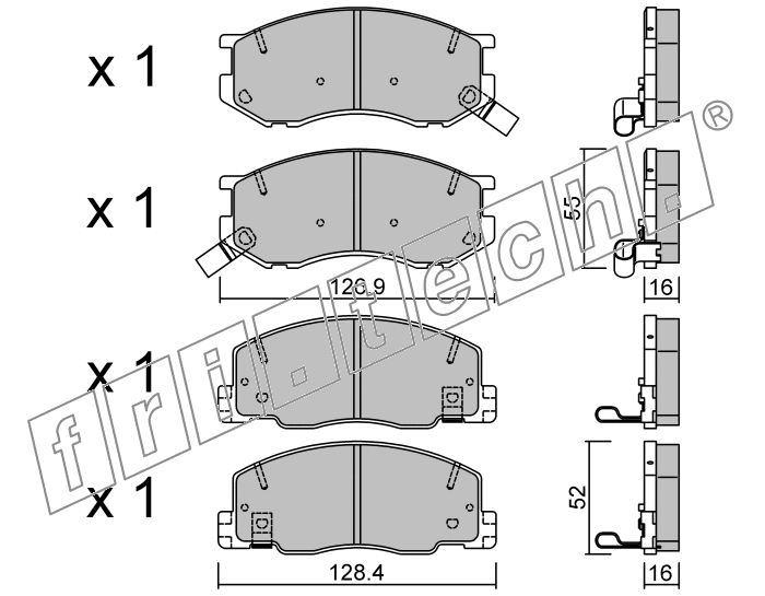 KIT PASTIGLIE FRENO FRI-TECH 472.0 Toyota Previa Tt (96>00)