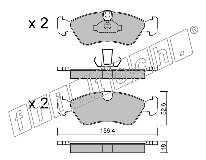KIT PASTIGLIE FRENO FRI-TECH 217.0 Opel Astra 1,8 (94>97)(Ate)