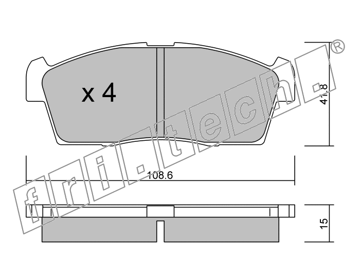 KIT PASTIGLIE FRENO FRI-TECH 455.0 Suzuki Alto (00>)