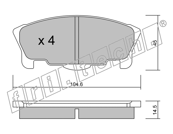 KIT PASTIGLIE FRENO FRI-TECH 474.0 Daihatsu Move 0,8I (96>)