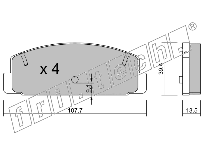 KIT PASTIGLIE FRENO FRI-TECH 311.1 (P) Mazda 323 (98>)(Ake)