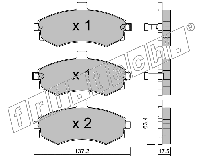KIT PASTIGLIE FRENO FRI-TECH 520.0 Hyundai Elantra (01>03)