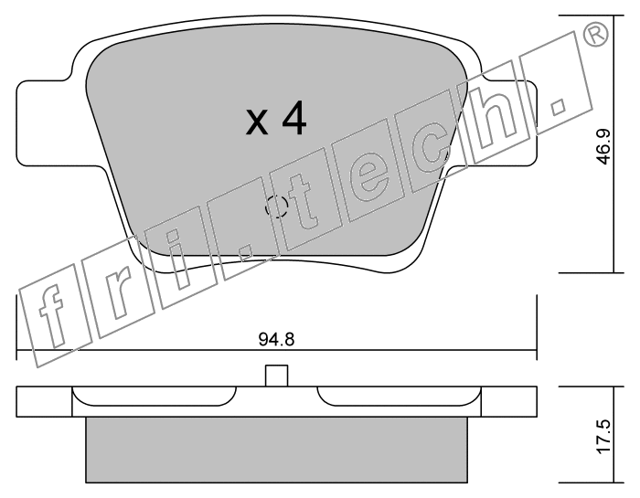 KIT PASTIGLIE FRENO FRI-TECH 655.0 (P) Citroen C4 (04>)