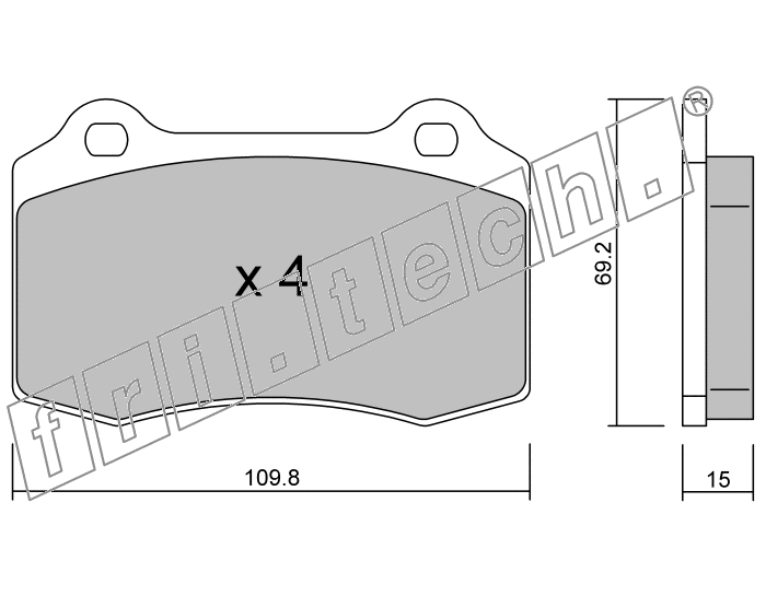 KIT PASTIGLIE FRENO FRI-TECH 260.2 Ford Focus 2,0(02>)-Ibiza(00>02)