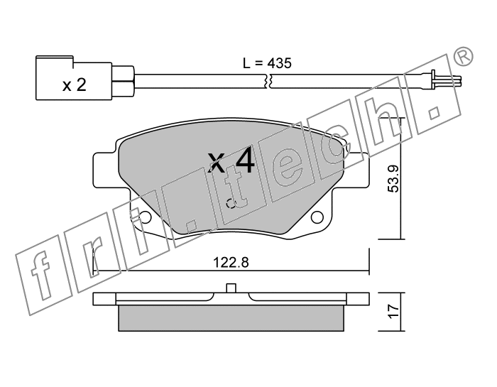 KIT PASTIGLIE FRENO FRI-TECH 697.0 (P) Ford Transit (Traz.Post.)(06>)