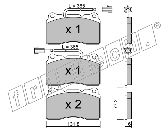 KIT PASTIGLIE FRENO FRI-TECH 297.4 Alfa 156 1,9jtd Sw(04>06)-159(05>)