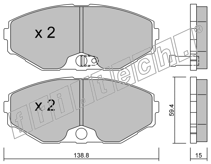 KIT PASTIGLIE FRENO FRI-TECH 420.0 Nissan Maxima Qx Tt (00>)