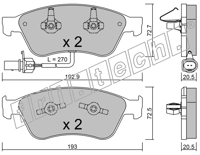 KIT PASTIGLIE FRENO FRI-TECH 678.0 Audi A8 (03>)