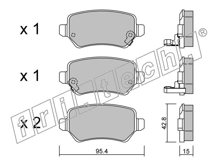 KIT PASTIGLIE FRENO FRI-TECH 558.0 (P) Opel Astra-Zafira Tt (02>)