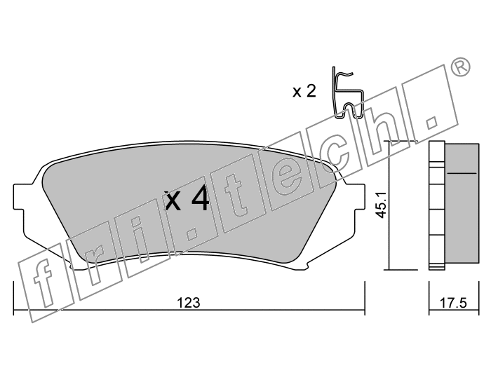 KIT PASTIGLIE FRENO FRI-TECH 469.0 (P) Toyota Land Cruiser-Lexus(98>)