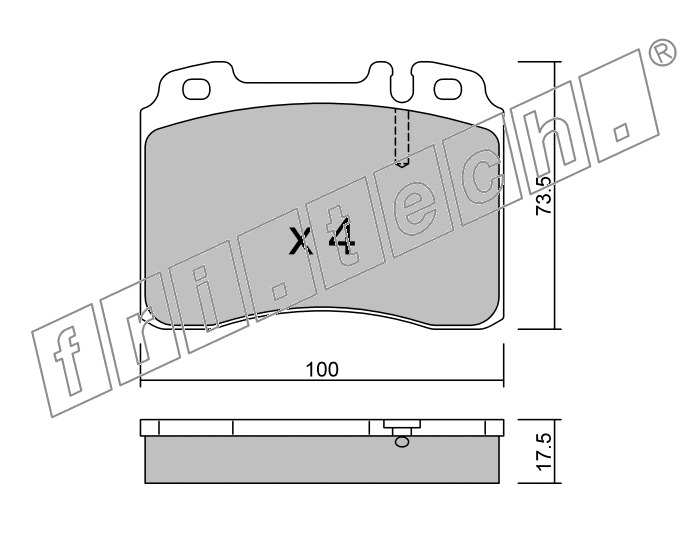 KIT PASTIGLIE FRENO FRI-TECH 683.0 Mercedes Classe E (W124) (89>96)