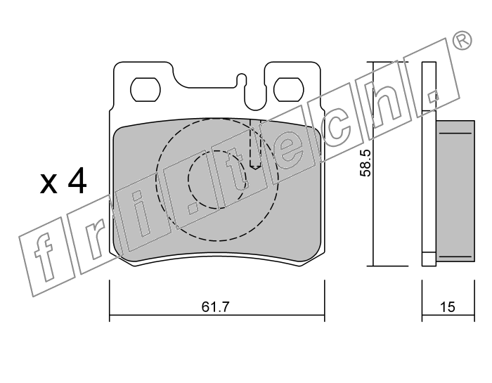 KIT PASTIGLIE FRENO FRI-TECH 212.0 (P) Mercedes 200(93>97)(Ate)