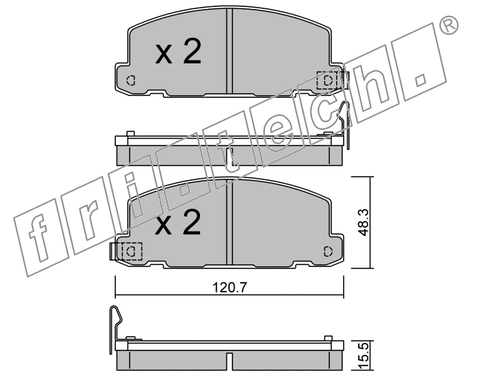KIT PASTIGLIE FRENO FRI-TECH 369.0 Isuzu Trooper Ii 2,0-D-Td (84>87)