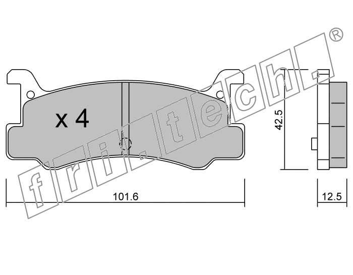 KIT PASTIGLIE FRENO FRI-TECH 398.0 (P) Mazda 323 1,6GT(>89)-MX3(>99)