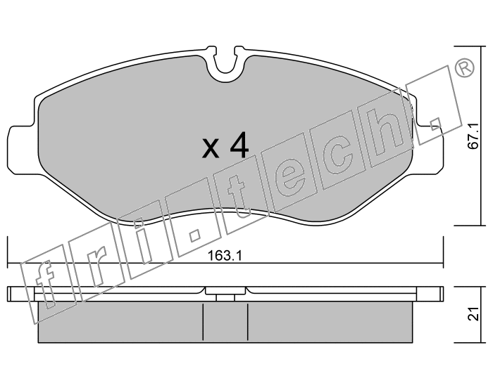 KIT PASTIGLIE FRENO FRI-TECH 687.0 Mercedes Sprinter 3t 3.5t (06>)