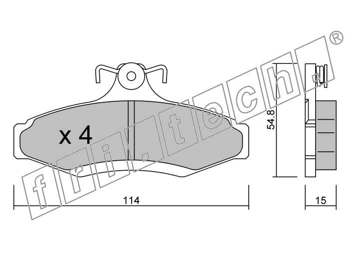 KIT PASTIGLIE FRENO FRI-TECH 378.0 (P) Ssangyong Korando Tt (96>)