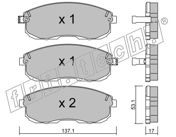KIT PASTIGLIE FRENO FRI-TECH 419.0 Nissan Maxima 3,0I V6 (88>92)