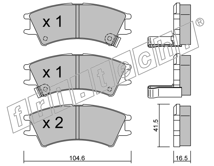 KIT PASTIGLIE FRENO FRI-TECH 370.0 Hyundai Atos Tt (98>)