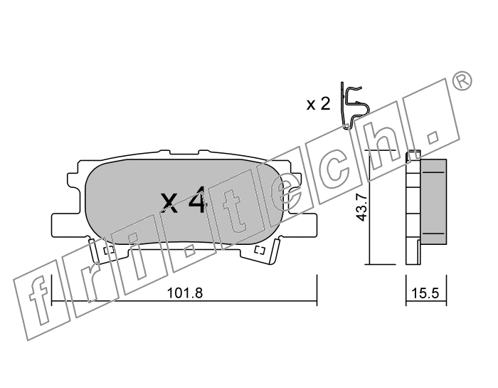 KIT PASTIGLIE FRENO FRI-TECH 635.0 (P) Lexus 300 3.0i V6