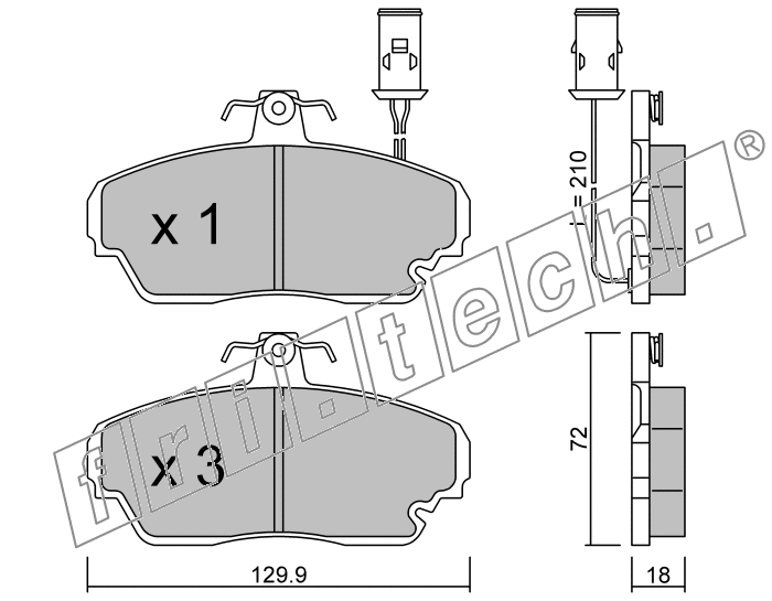 KIT PASTIGLIE FRENO FRI-TECH 706.0 Rover 825 (86>92)