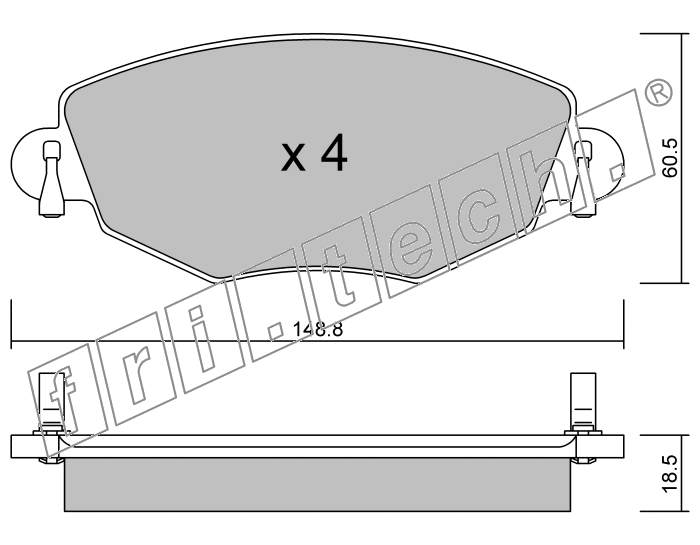 KIT PASTIGLIE FRENO FRI-TECH 327.0 Ford Mondeo Tt (00>)