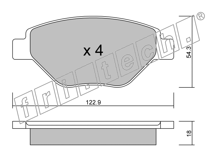 KIT PASTIGLIE FRENO FRI-TECH 559.0 Renault Megane 1,4 (02>)