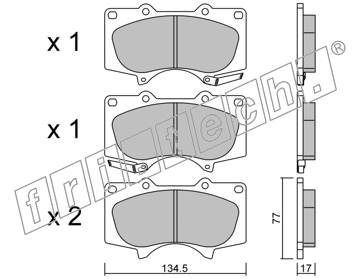 KIT PASTIGLIE FRENO FRI-TECH 470.0 Toyota Landcruiser Tt (02>)
