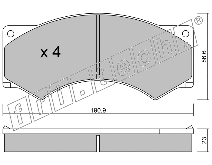KIT PASTIGLIE FRENO FRI-TECH 595.0 Avia D-Line (97>)(Per)