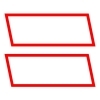 98449  Kit contrassegni adesivi, 2 pz - Rosso/Bianco CONTO TERZI 307x120