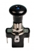 Interruttore tira/spingi a led - 12V - Blu - 10A Foro    12,2 mm. Spessore max 6