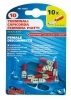 10 terminali - capicorda femmina piatti - Rosso Misura 6,3x0,8 mm. Preisolati pe